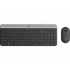 Беспроводная клавиатура и мышь Logitech Wireless Combo MK470 Slim, USB-приемник Nano 2,4 ГГц, графитовый цвет — США/Россия